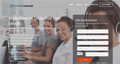 Desktop Screenshot of exclusiveliveleads.com