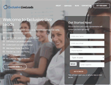 Tablet Screenshot of exclusiveliveleads.com